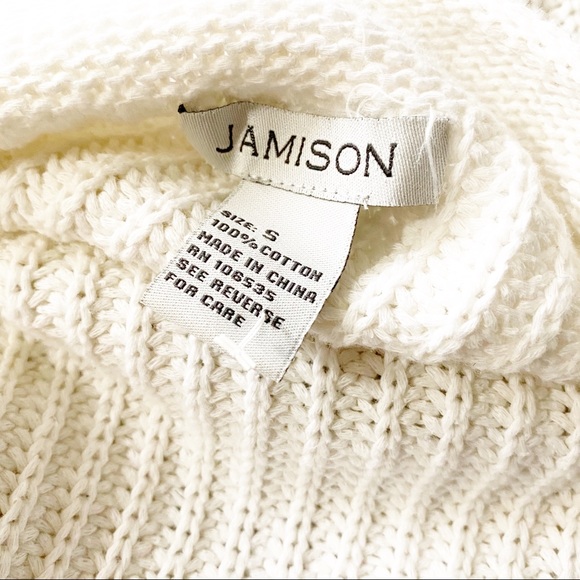 Jamison Cold Shoulder Knit White Sweater Small - Picture 5 of 7